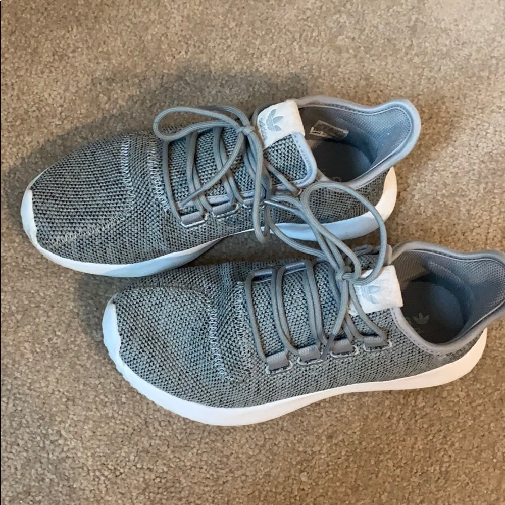 Adidas grey tennis shoes